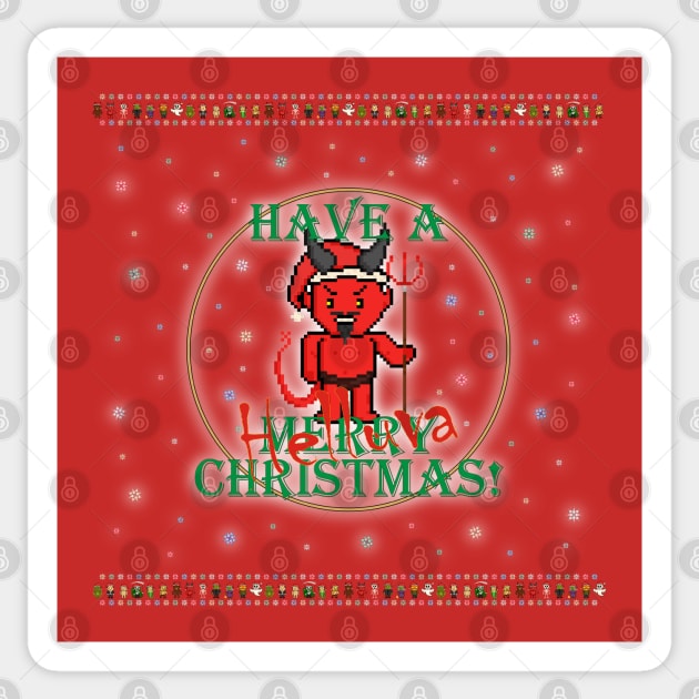 Have A Helluva Christmas Pixel Devil! Sticker by gkillerb